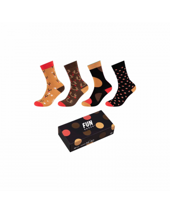 Skarpety FUNSOCKS UNISEX CHRISTMAS SOCKS BOX 4P  - 1 buty zapaśnicze ubrania kostiumy