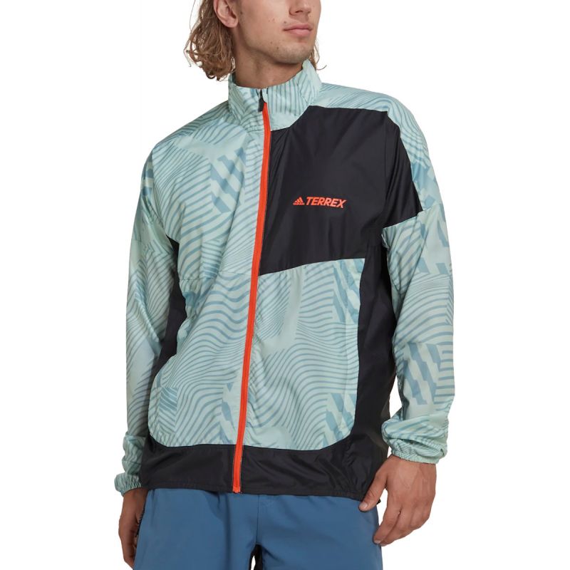 Terrex Trail Running Printed Wind Jacket Adidas - 1 buty zapaśnicze ubrania kostiumy