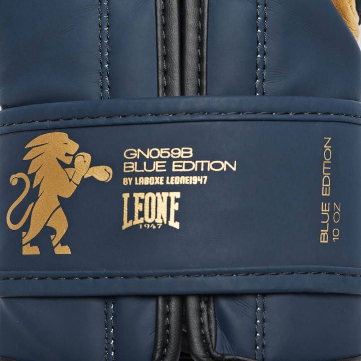 BOXING GLOVES Leone1947- BLUE EDITION  - 4 buty zapaśnicze ubrania kostiumy