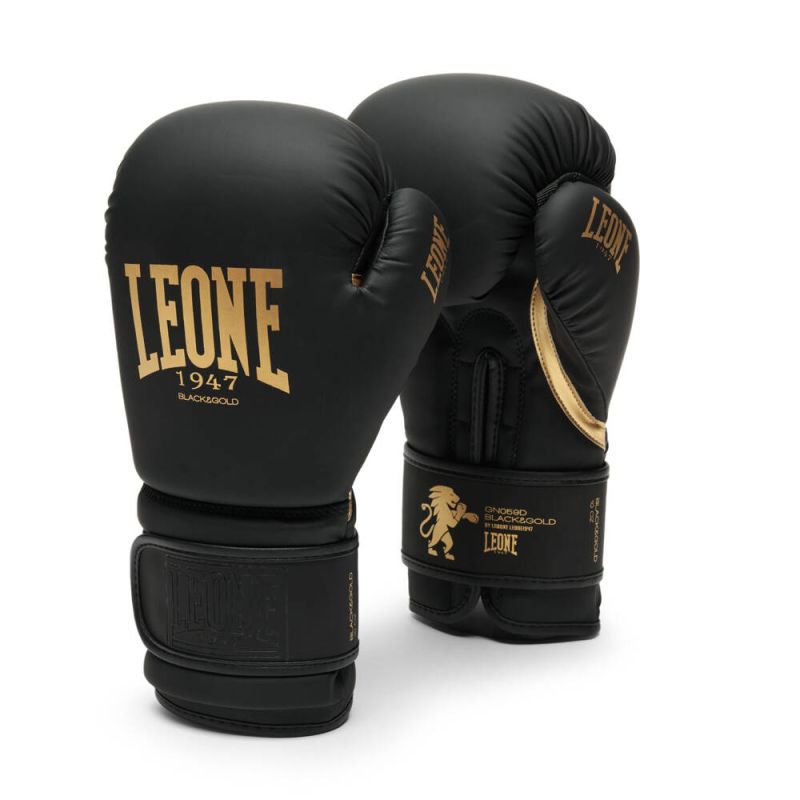 Rękawice bokserskie Leone1947 - BLACK&GOLD  - 1 buty zapaśnicze ubrania kostiumy