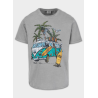 Men's Washed Raw Denim T-Shirt OPEN BEACH PIT BULL WEST COAST - 1 buty zapaśnicze ubrania kostiumy