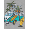 Men's Washed Raw Denim T-Shirt OPEN BEACH PIT BULL WEST COAST - 4 buty zapaśnicze ubrania kostiumy